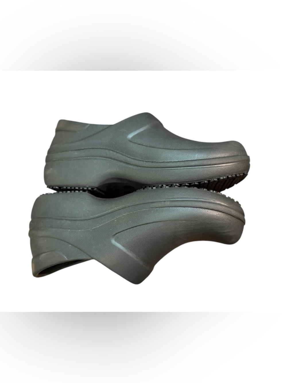 CROCS black Slip-On Mule Clogs anti slip work comfort shoe sz 7 lightweight